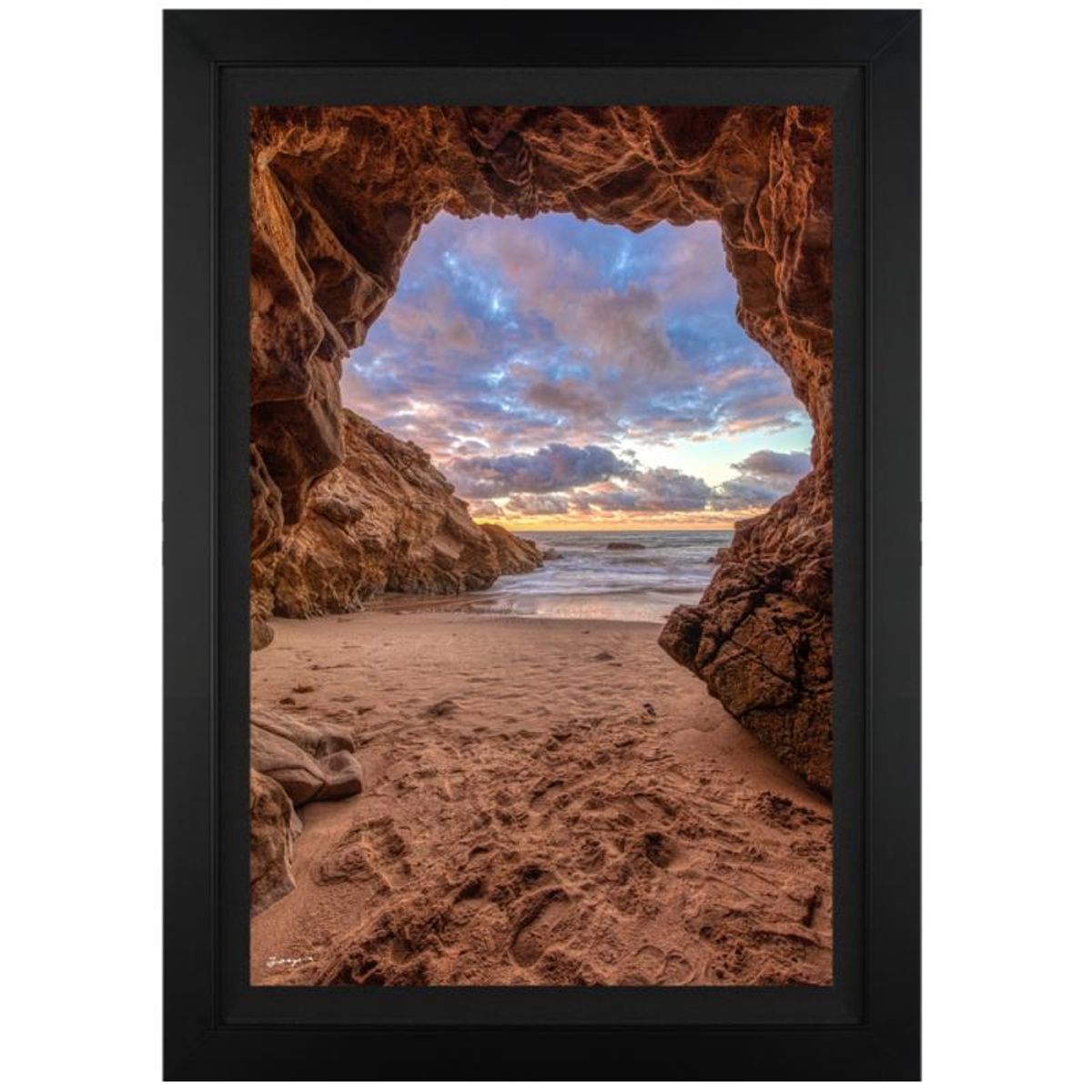 Jongas, "Wondercave" Framed Limited Edition on Canvas, Numbered and Hand Signed with Letter of Authenticity.