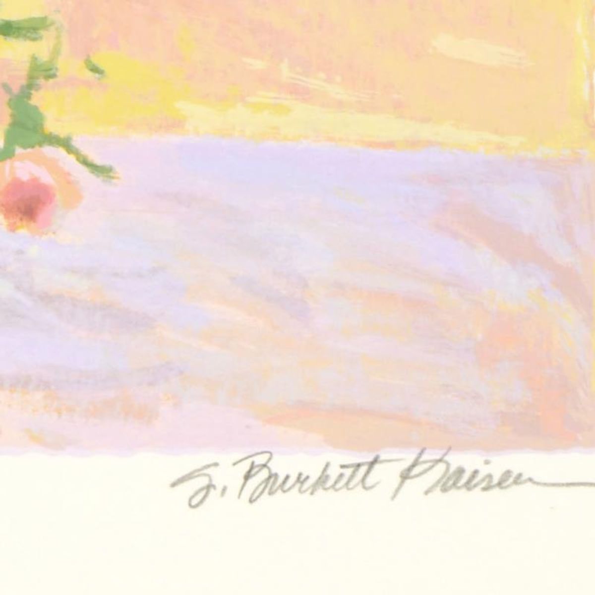 S. Burkett Kaiser, "Seaside Roses" Limited Edition, Numbered and Hand Signed with Letter of Authenticity.