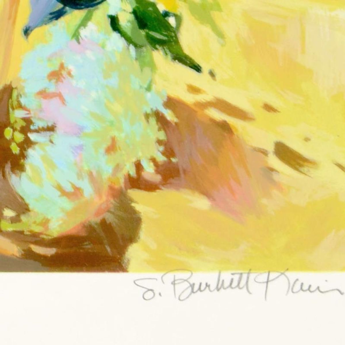 S. Burkett Kaiser, "Summer Roses" Limited Edition, Numbered and Hand Signed with Letter of Authenticity.