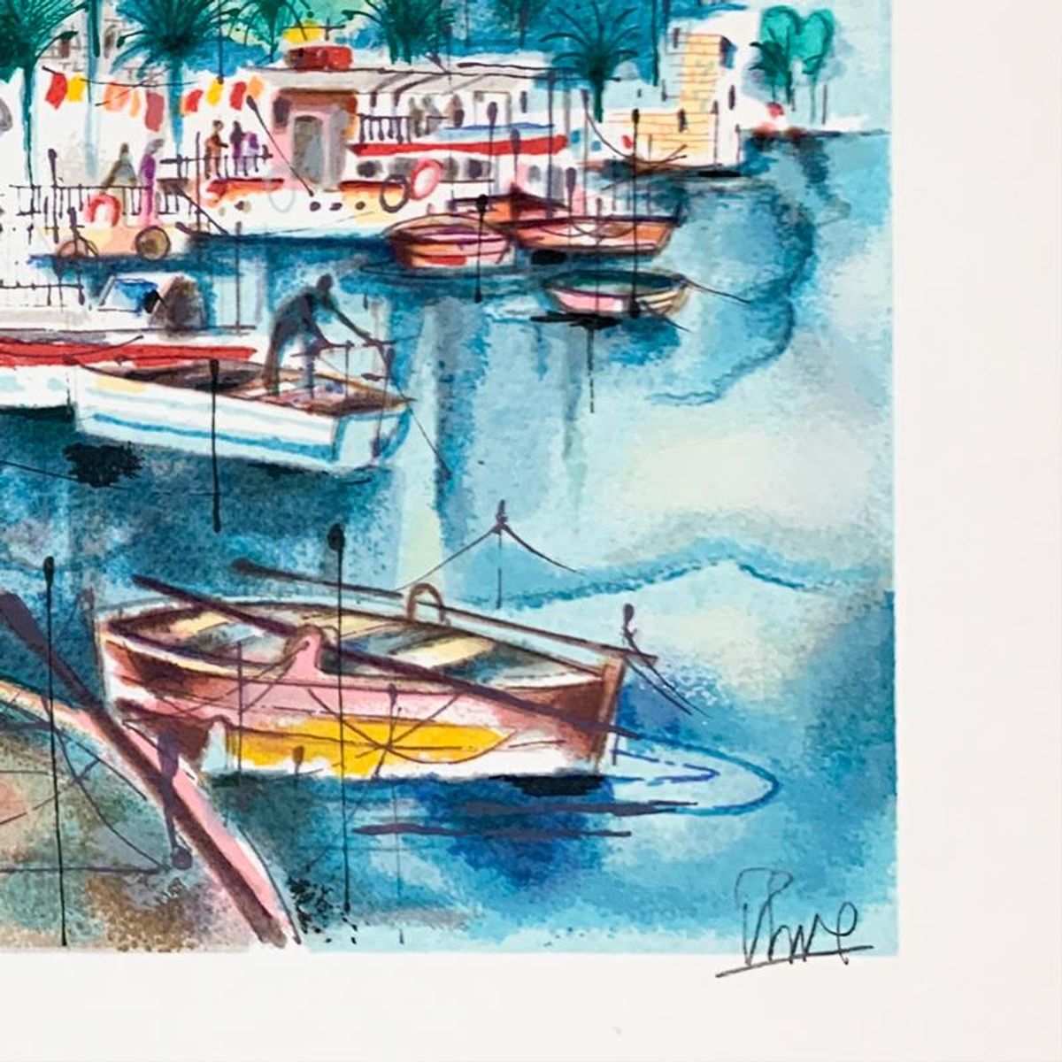 Shmuel Katz (1926-2010), "Tiberias" Limited Edition Serigraph, Numbered and Hand Signed with Letter of Authenticity.