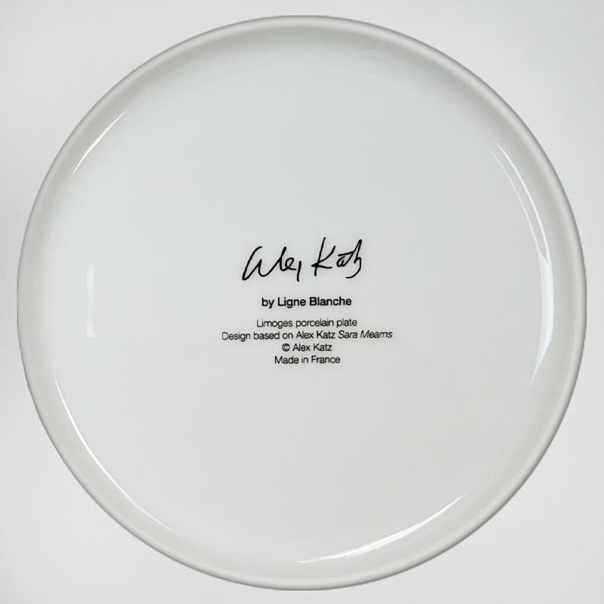 Alex Katz, "Jessica" Framed Limoges Porcelain Plate.