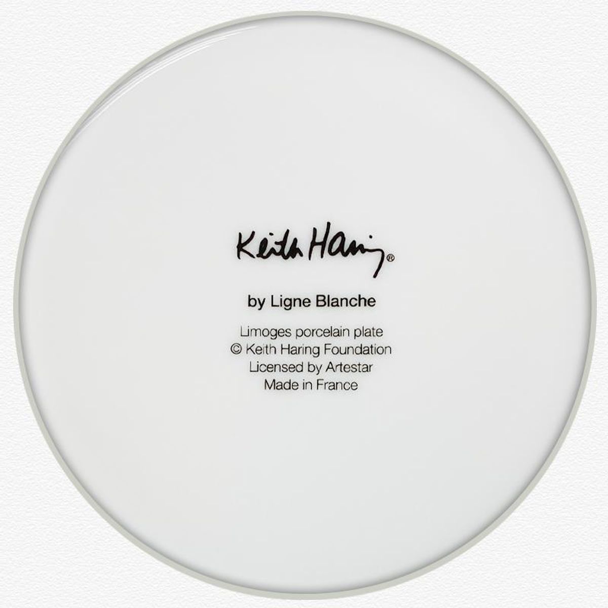 Keith Haring (1958-1990), "Brain" Framed Limoges Porcelain Plate.