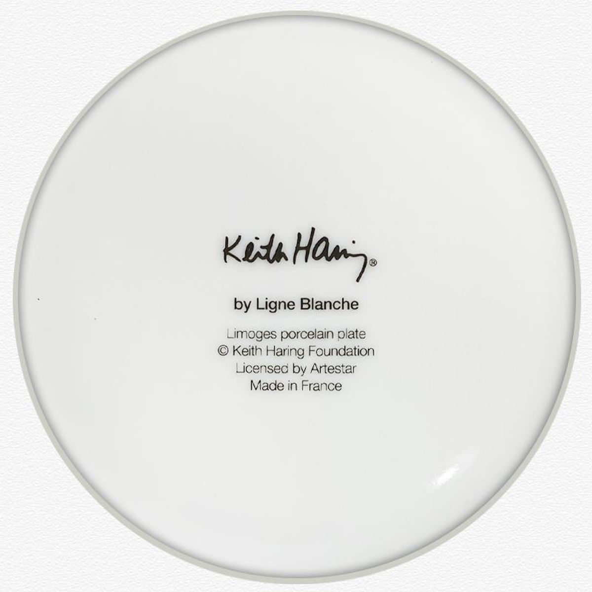 Keith Haring (1958-1990), "Radiant Baby" Framed Limoges Porcelain Plate.