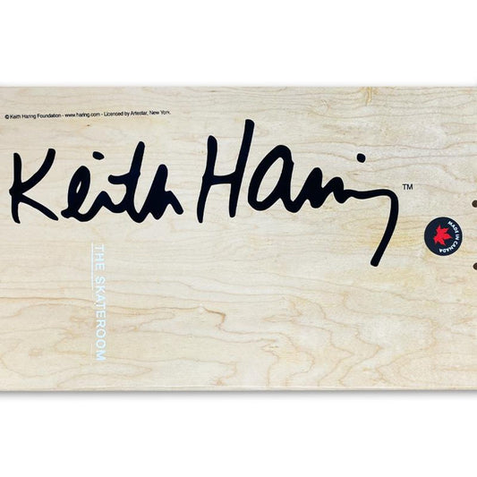 Keith Haring (1958-1990), "Fight AIDS" Skateboard, Plate Signed with Letter of Authenticity.