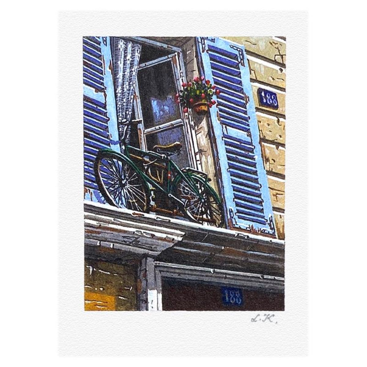 Liudmila Kondakova, "188 Rue de Marcine" Limited Edition Lithograph, Numbered and Hand Signed with Letter of Authenticity