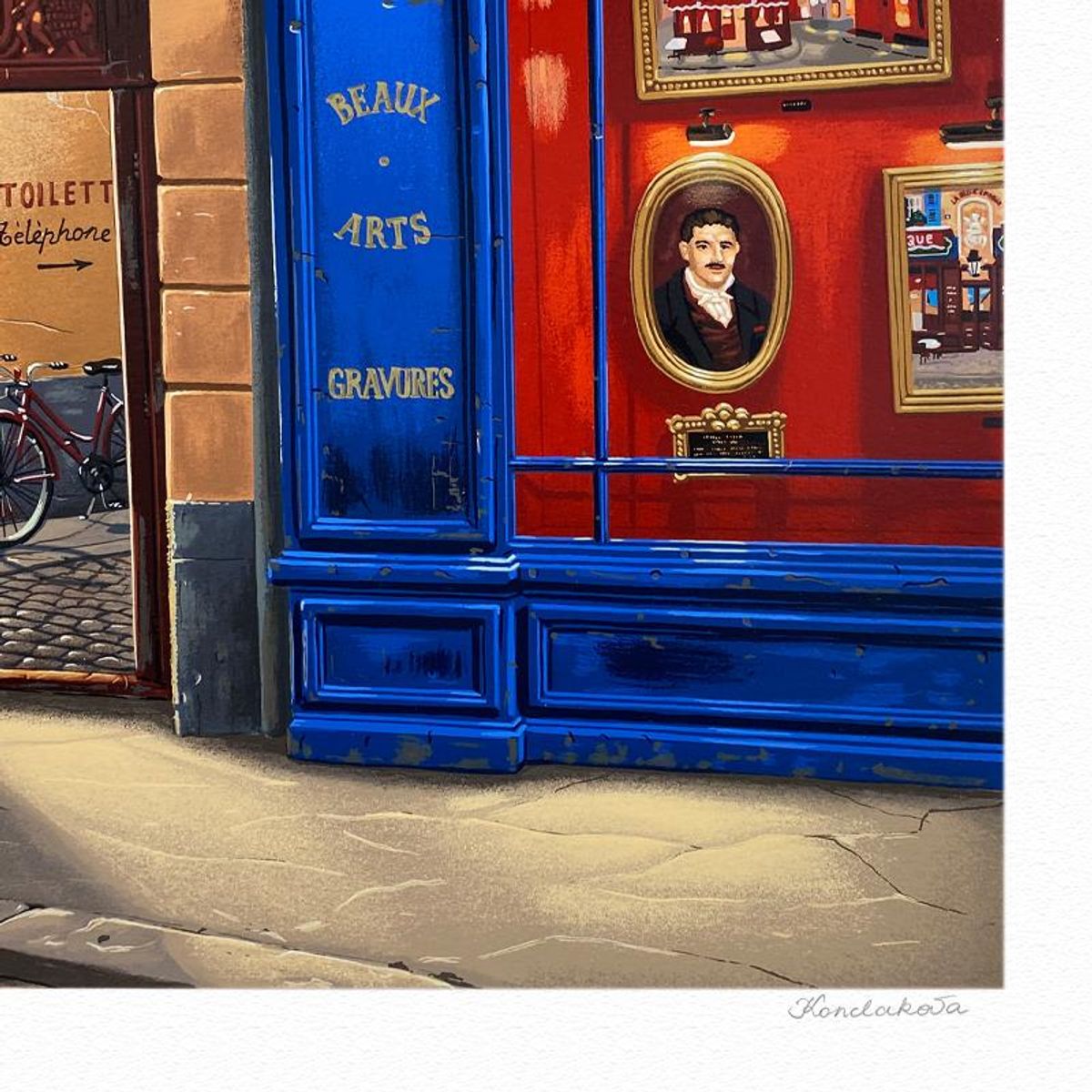 Liudmila Kondakova, "Au Bon Marche" Limited Edition Serigraph, Numbered and Hand Signed with Certificate of Authenticity