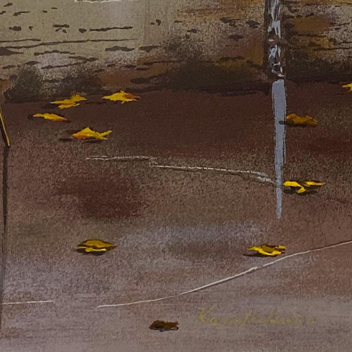 Liudmila Kondakova, "Autumn on the Seine" Limited Edition Serigraph on Gesso Board, Numbered and Hand Signed with Certificate of Authenticity