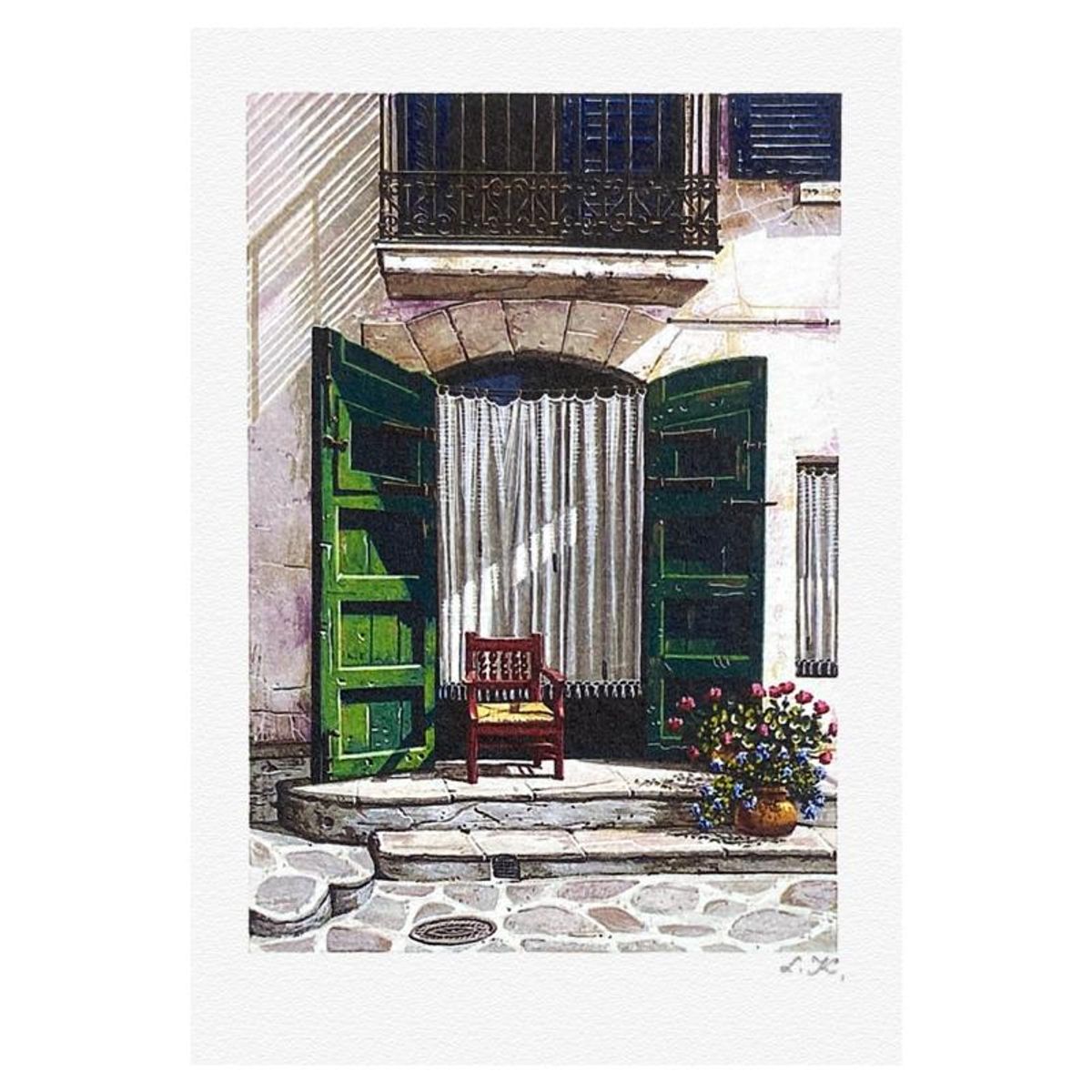 Liudmila Kondakova, "Cadaques" Limited Edition Lithograph, Numbered and Hand Signed with Letter of Authenticity