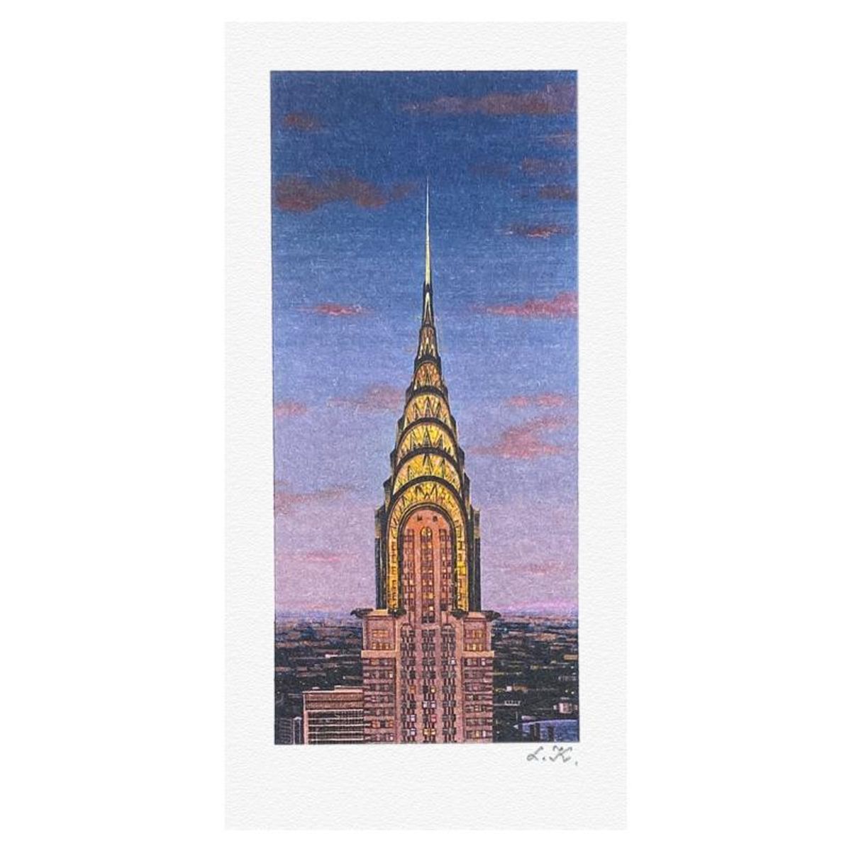 Liudmila Kondakova, "Chrysler Building" Limited Edition Lithograph, Numbered and Hand Signed with Letter of Authenticity