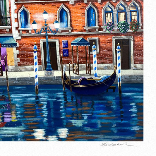 Liudmila Kondakova, "Hotel Rialto" Limited Edition Serigraph, Numbered and Hand Signed with Certificate of Authenticity