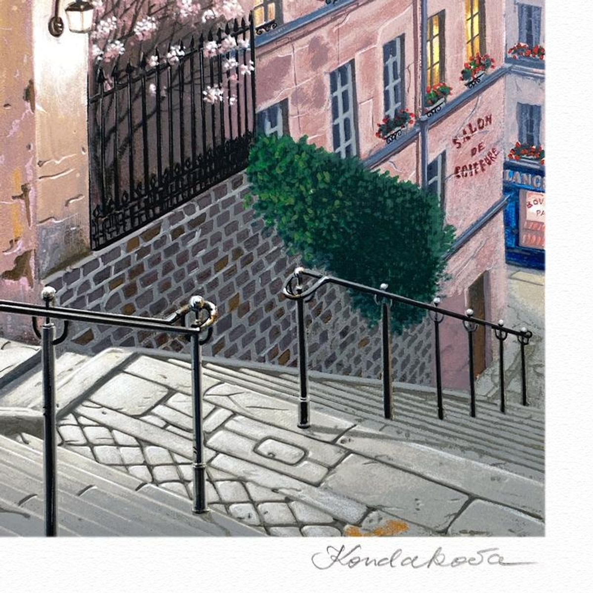 Liudmila Kondakova, "Le Poete (Parisian Memories)" Limited Edition Serigraph, Numbered and Hand Signed with Letter of Authenticity