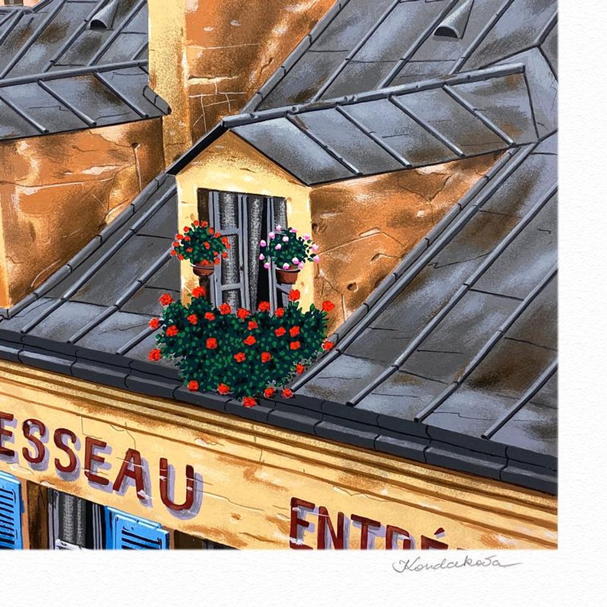 Liudmila Kondakova, "Paris Morning (Rooftops of Paris)" Limited Edition Serigraph, Numbered and Hand Signed with Letter of Authenticity