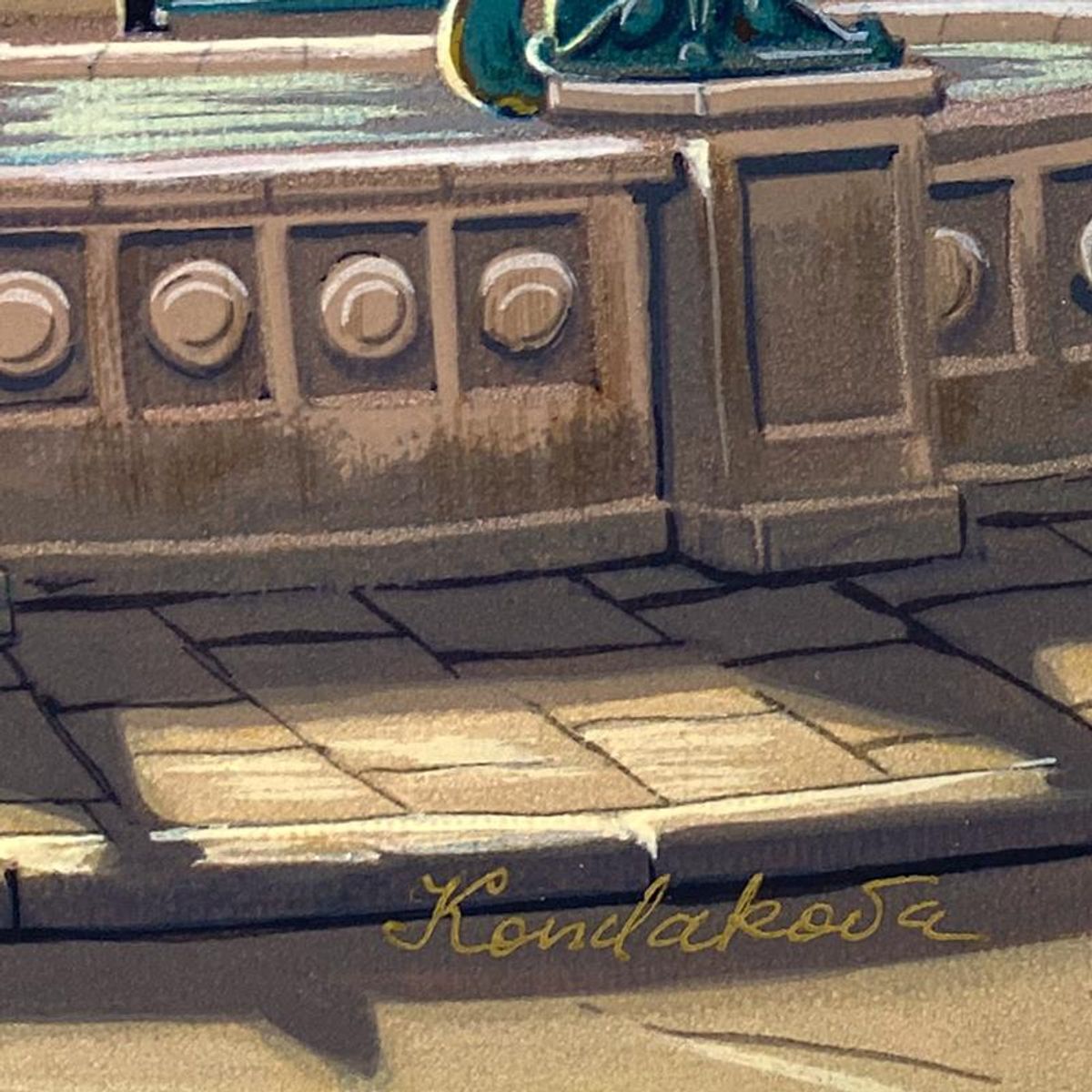 Liudmila Kondakova, "Place de la Concorde (Toujours Paris)" Limited Edition Serigraph on Gesso Board, Numbered and Hand Signed with Letter of Authenticity