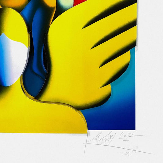 Mark Kostabi, "Essential Family" Limited Edition 3D Construction, Numbered and Hand Signed with Letter of Authenticity.