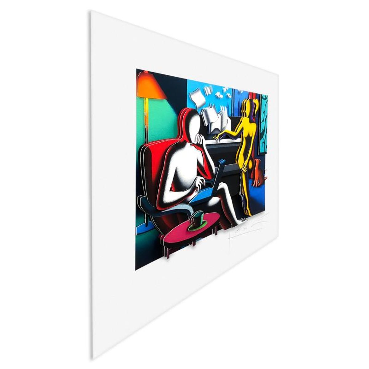 Mark Kostabi, "The Keys to Success" Limited Edition 3D Construction, Numbered and Hand Signed with Letter of Authenticity.