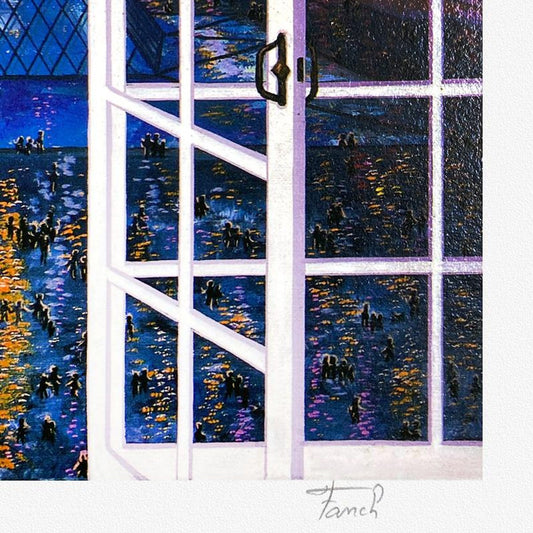Fanch Ledan, "Pyramide Du Louvre" Limited Edition Serigraph, AP Numbered and Hand Signed with Letter of Authenticity