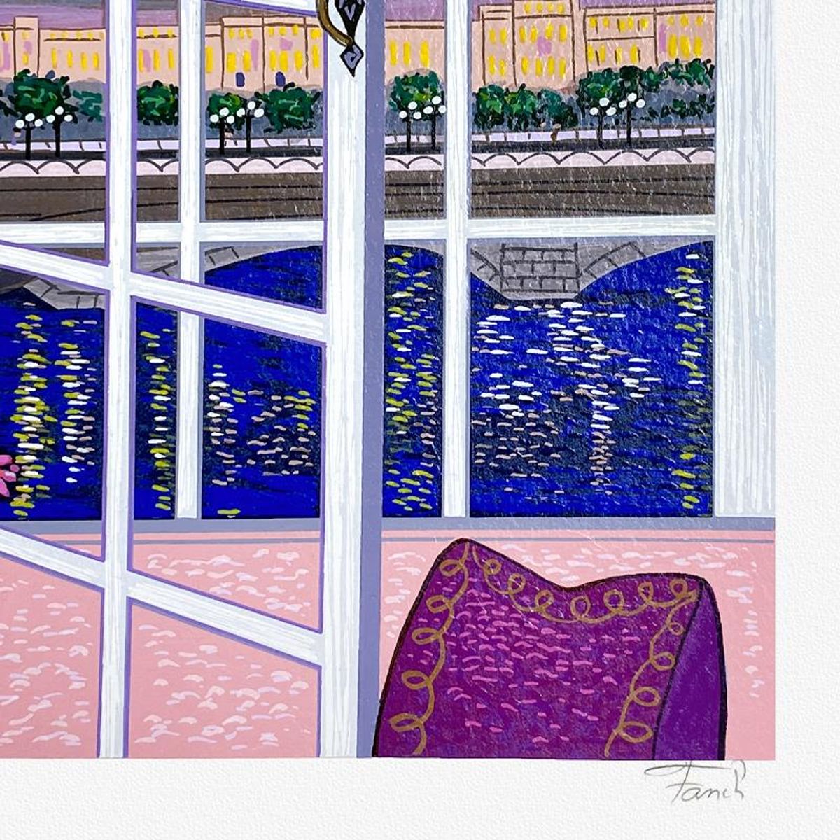 Fanch Ledan, "Pont Alexandre III" Limited Edition Serigraph, AP Numbered and Hand Signed with Letter of Authenticity