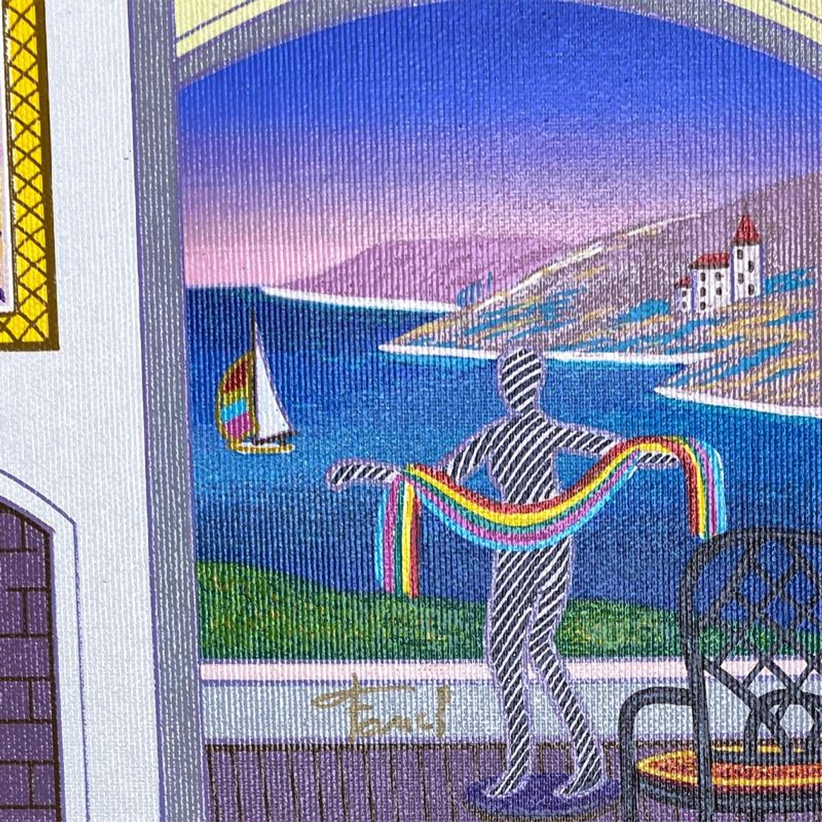 Fanch Ledan, "Interior with Leger" Limited Edition Serigraph on Canvas, AP Numbered Inverso and Hand Signed with Letter of Authenticity