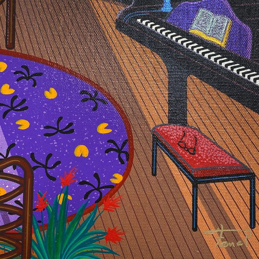 Fanch Ledan, "Salon Rotonde" Limited Edition Serigraph on Canvas, AP Numbered Inverso and Hand Signed with Letter of Authenticity