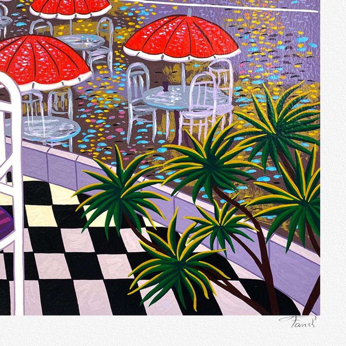 Fanch Ledan, "Afternoons in Paris" Limited Edition Serigraph, AP Numbered Inverso and Hand Signed with Letter of Authenticity