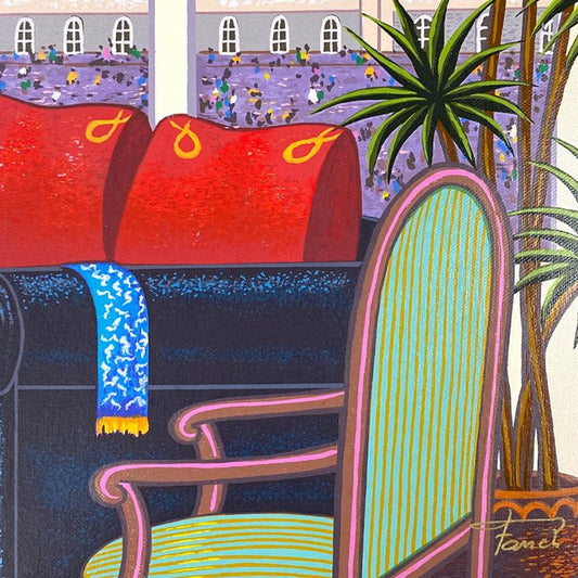 Fanch Ledan, "Interior with Lautrec" Limited Edition Serigraph on Canvas, AP Numbered and Hand Signed with Letter of Authenticity