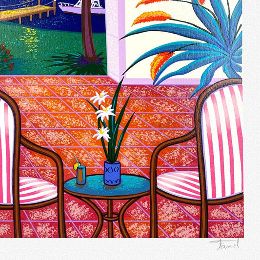 Fanch Ledan, "Interior with Salvador Dali" Limited Edition Serigraph, AP Numbered and Hand Signed with Letter of Authenticity