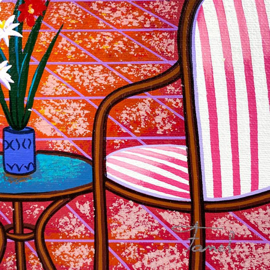 Fanch Ledan, "Interior with Salvador Dali" Limited Edition Serigraph on Canvas, AP Numbered Inverso and Hand Signed with Letter of Authenticity