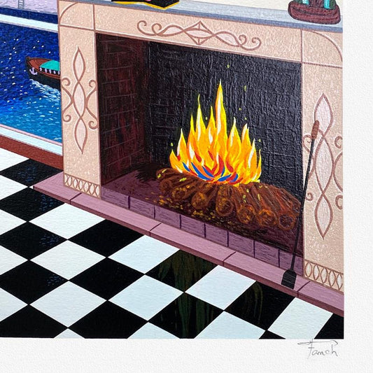 Fanch Ledan, "Chagall in Paris" Limited Edition Serigraph, HC Numbered and Hand Signed with Letter of Authenticity