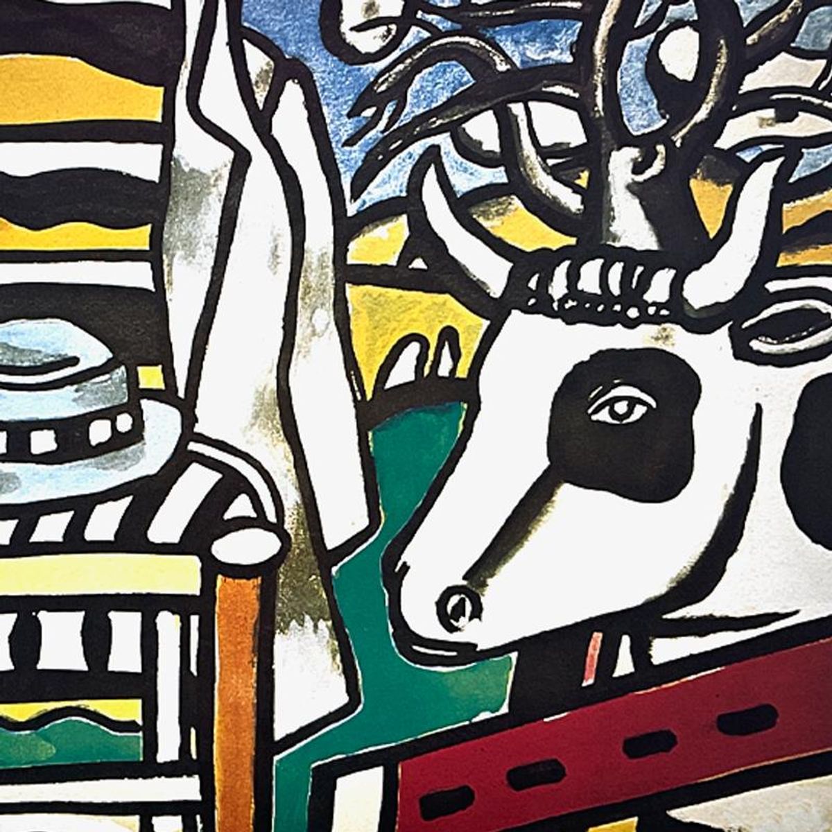 Fernand Henri Leger (1881-1955), "Contrastes" Vintage Poster on Paper