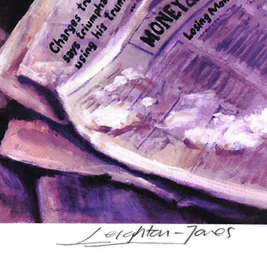 Barry Leighton-Jones (1932-2011), "Frozen Assets" Limited Edition Lithograph, Numbered and Hand Signed with Letter of Authenticity.