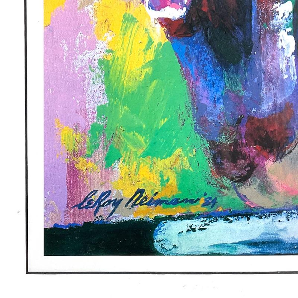 Leroy Neiman (1921-2012), "United States Equestrian Team: Riding for America, Los Angeles 1984" Framed Offset Lithograph.