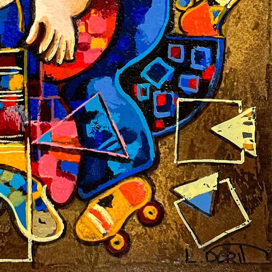 Dorit Levi, "Moonlight Dancing" Limited Edition Serigraph, Hand Signed and Numbered with Letter of Authenticity.