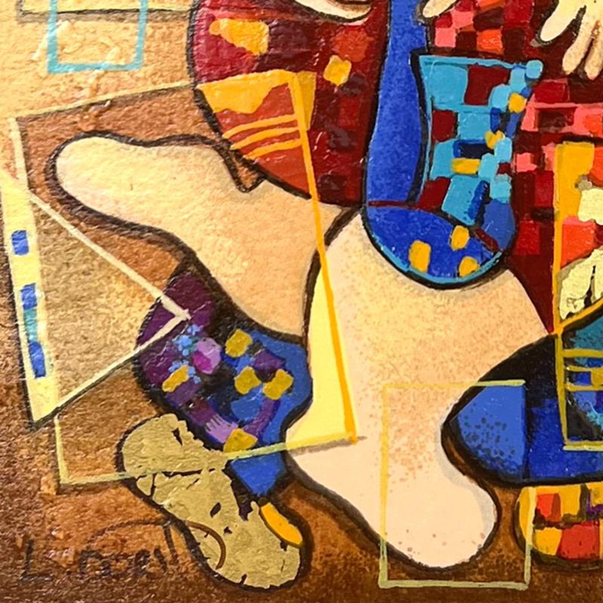 Dorit Levi, "Trumpet of Love" Limited Edition Serigraph, Numbered and Hand Signed with Letter of Authenticity.