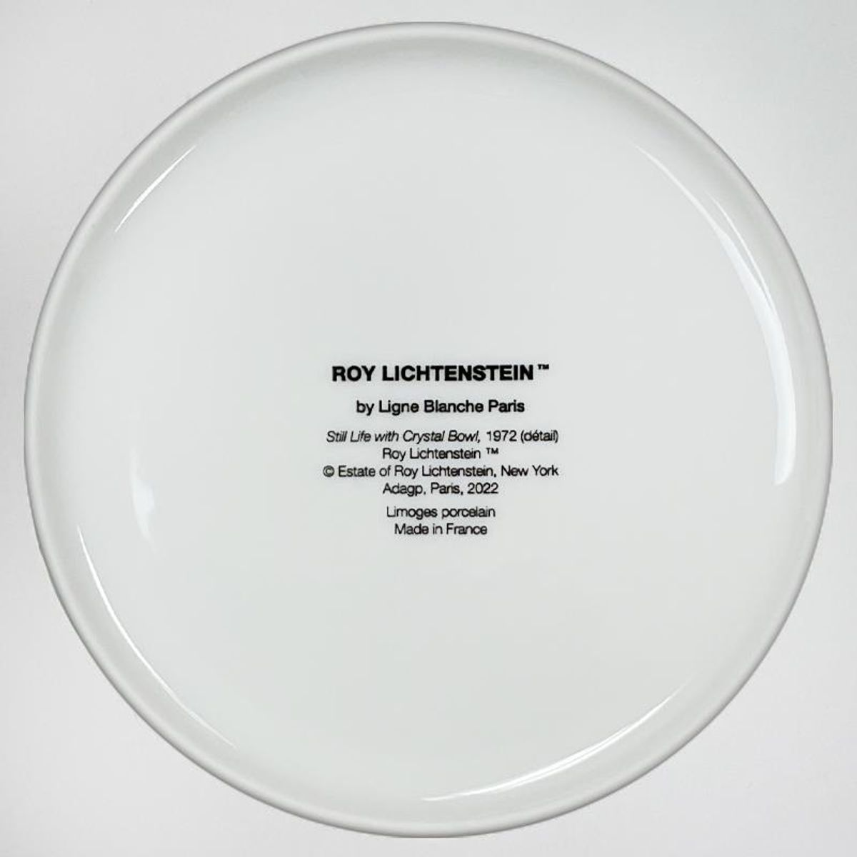 Roy Lichtenstein (1923-1997), "Still Life with Crystal Bowl" Framed Limoges Porcelain Plate.