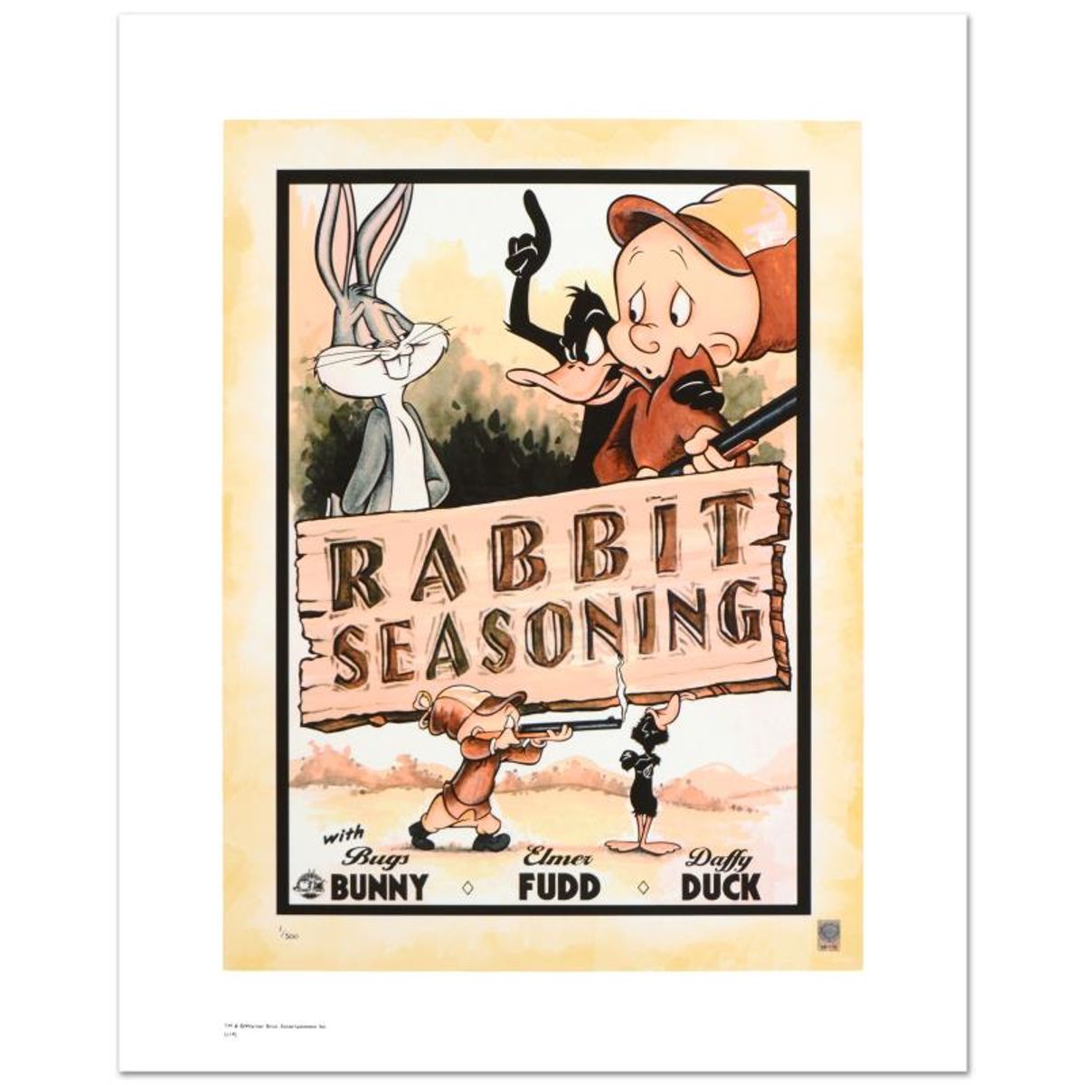Rabbit Seasoning Limited Edition Giclee from Warner Bros., Numbered with Hologram Seal and Certificate of Authenticity.