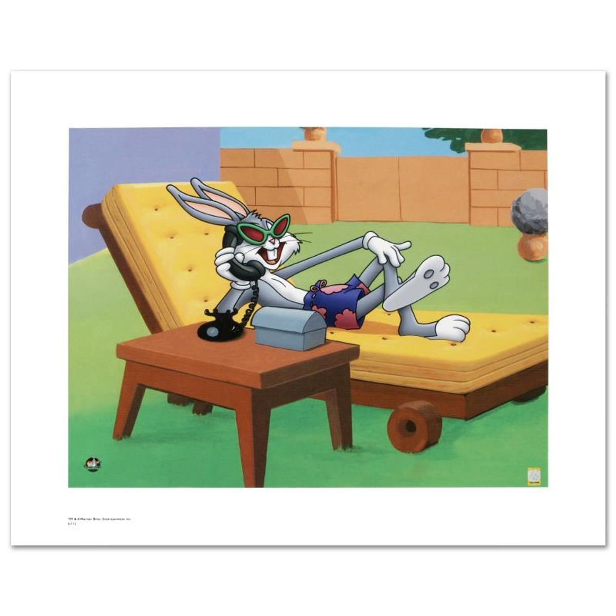Hollywood Hare Limited Edition Giclee from Warner Bros., Numbered with Hologram Seal and Certificate of Authenticity.