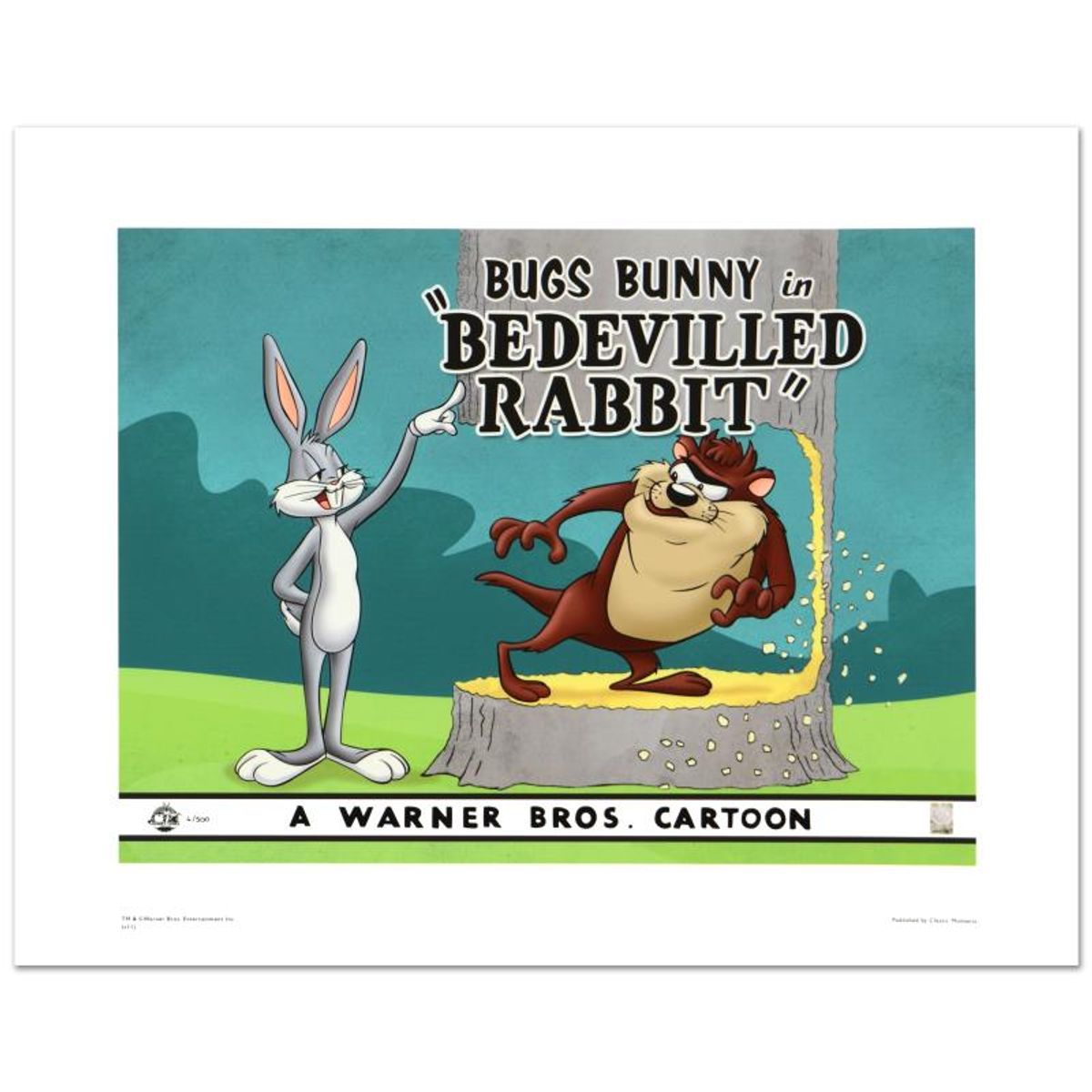 Bedevilled Rabbit Limited Edition Giclee from Warner Bros., Numbered with Hologram Seal and Certificate of Authenticity.