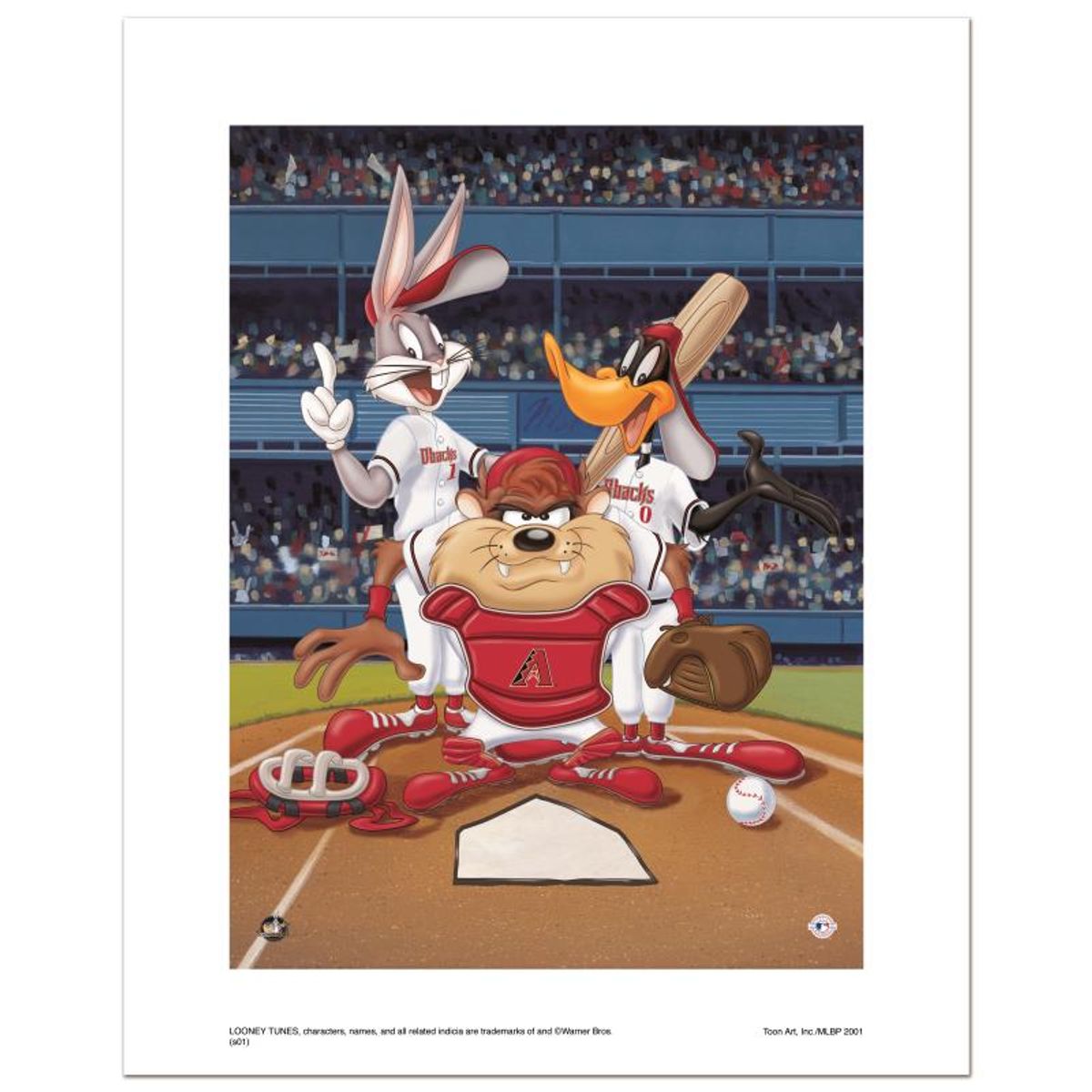 At the Plate (Diamondbacks) Numbered Limited Edition Giclee from Warner Bros. with Certificate of Authenticity.