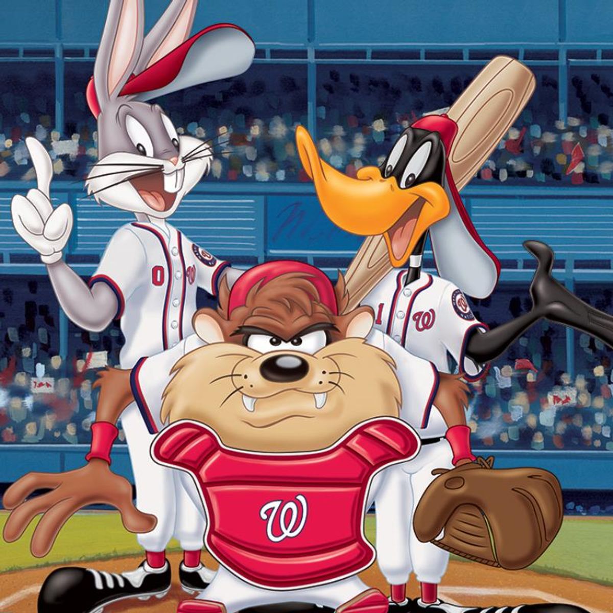 At the Plate (Nationals) Numbered Limited Edition Giclee from Warner Bros. with Certificate of Authenticity.
