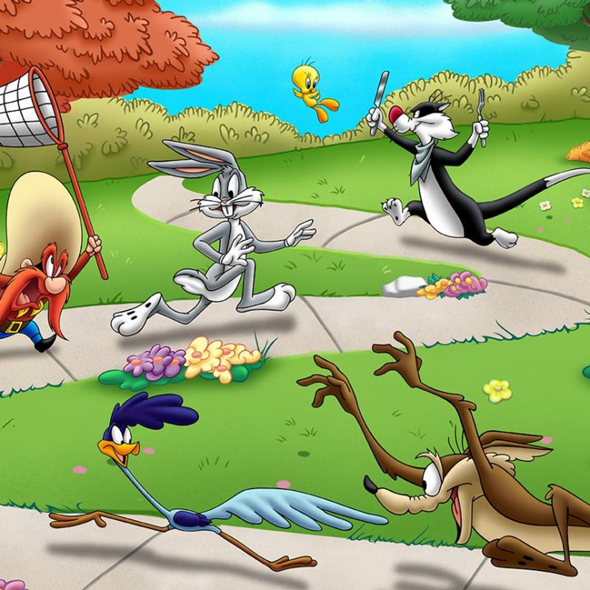 Looney Tunes Picnic Numbered Limited Edition Giclee from Warner Bros, with Certificate of Authenticity.
