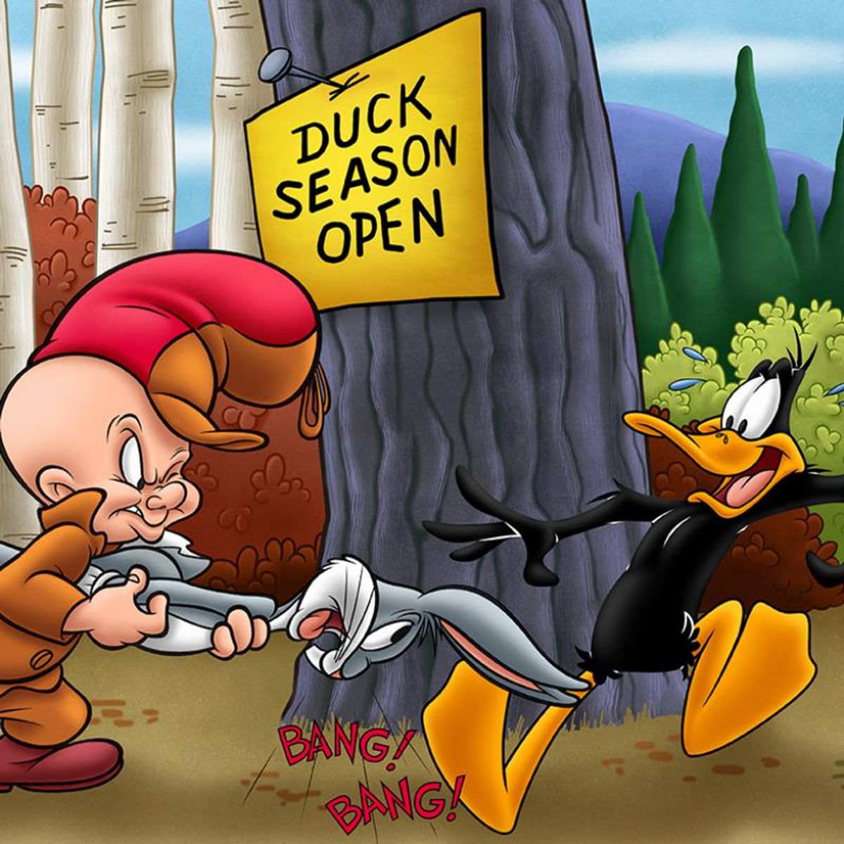 Looney Tunes, "Duck Season" Numbered Limited Edition with Certificate of Authenticity.