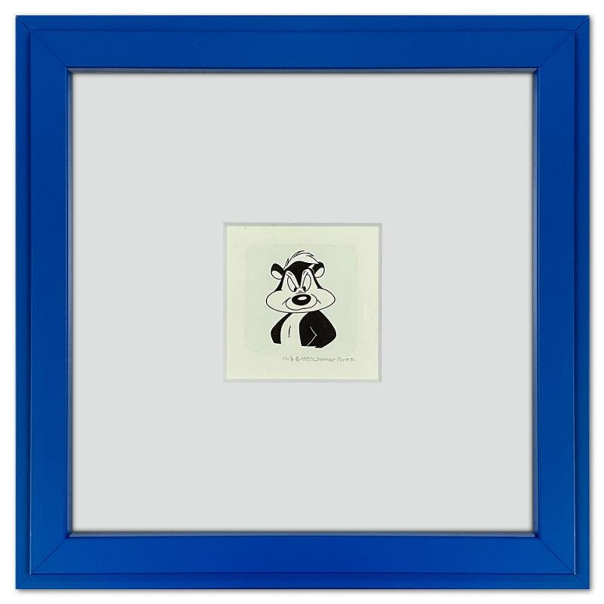 Pepe le Pew Framed Limited Edition Etching with Hand Tinted Color from Warner Bros., Numbered with Letter of Authenticity