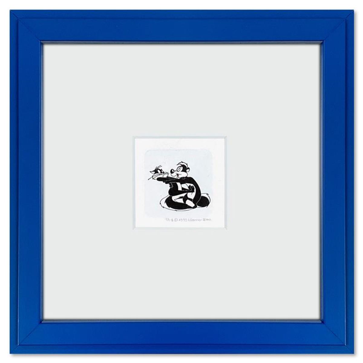 Pepe Le Pew in Love Framed Limited Edition Etching with Hand Tinted Color from Warner Bros., Numbered with Letter of Authenticity