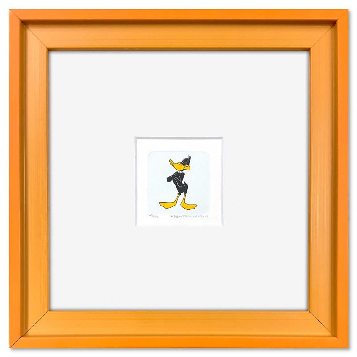 Daffy Duck (Arms Crossed) Framed Limited Edition Etching with Hand Tinted Color from Warner Bros., Numbered with Letter of Authenticity