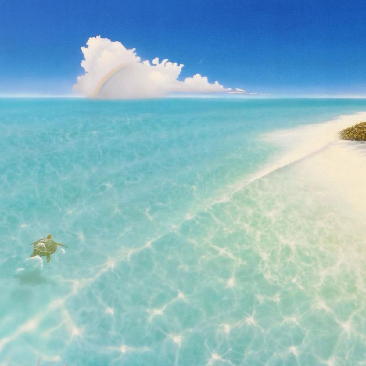 Dan Mackin, "Afternoon Swim" Limited Edition Lithograph, Numbered and Hand Signed with Letter of Authenticity.