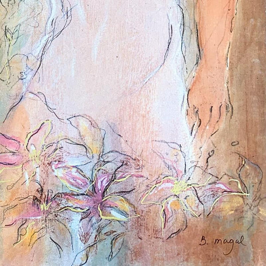 Batia Magal, "Heavenly Morning" Hand Signed Limited Edition Serigraph on Paper with Letter of Authenticity.