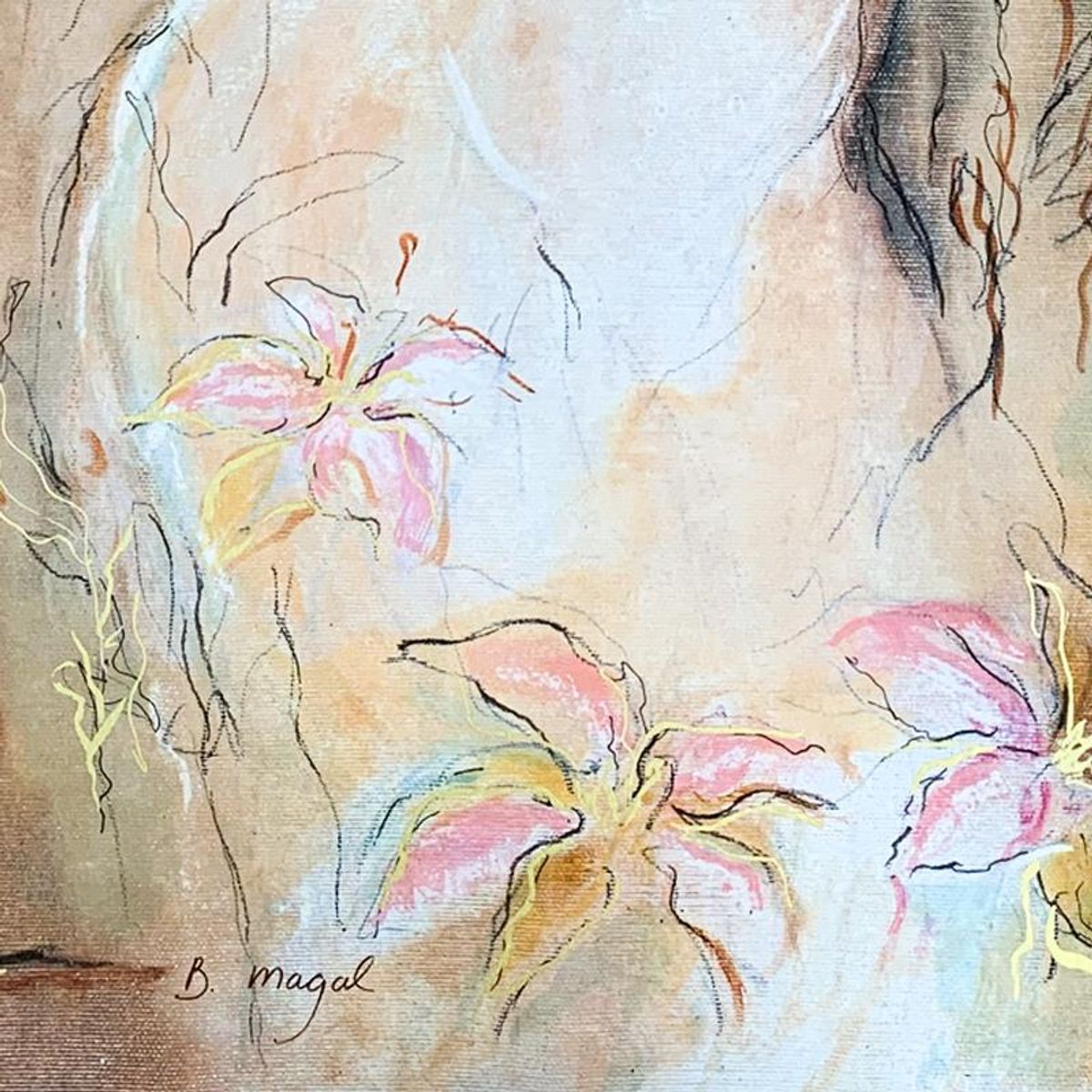 Batia Magal, "Naivety" Hand Signed Limited Edition Serigraph on Paper with Letter of Authenticity.