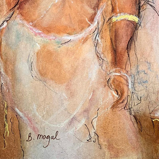 Batia Magal, "Femininity" Hand Signed Limited Edition Serigraph on Paper with Letter of Authenticity.