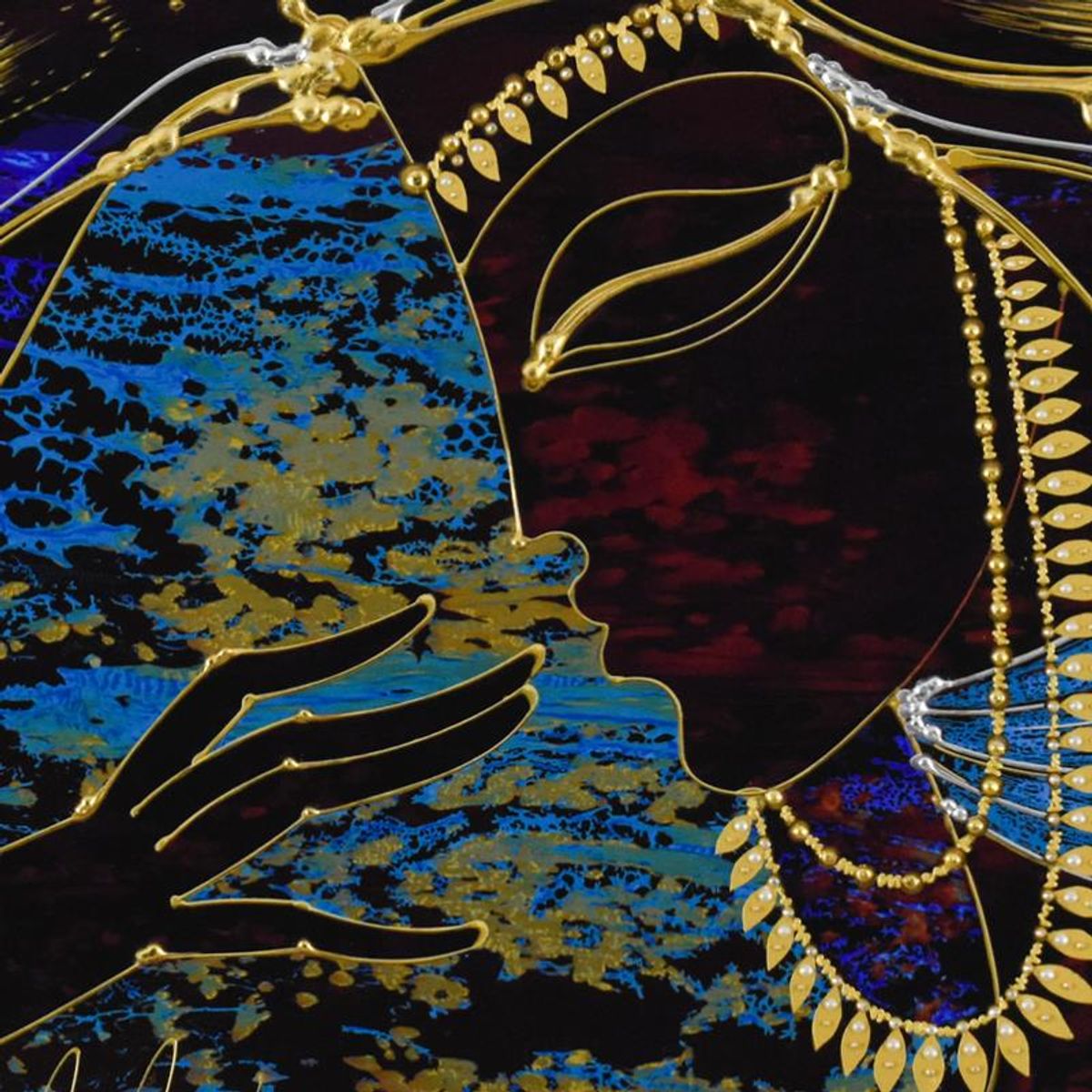 Martiros Manoukian, "Instant Awareness" Framed Limited Edition Mixed Media Silkscreen, Numbered and Hand Signed with Letter of Authenticity.