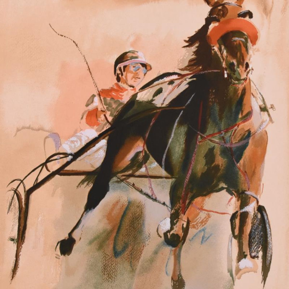 Mark King (1931-2014), "Pacer" Limited Edition Serigraph, Numbered and Hand Signed with Letter of Authenticity.